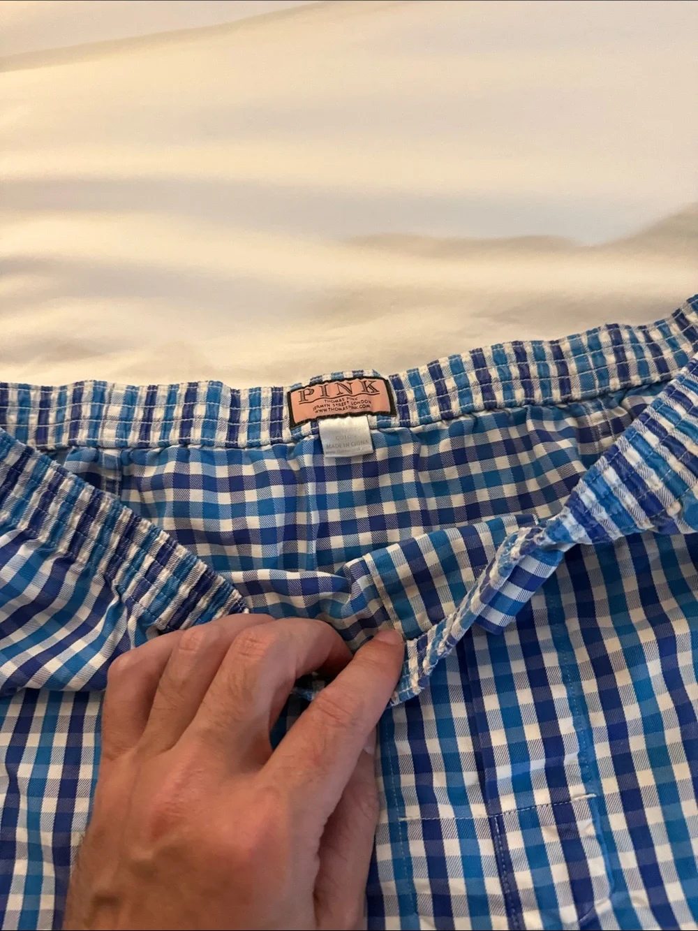 Thomas Pink Blue and Red Plaid Cotton Boxer Set of 3